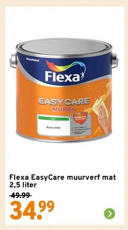 Flexa EasyCare muurverf mat 2,5 liter