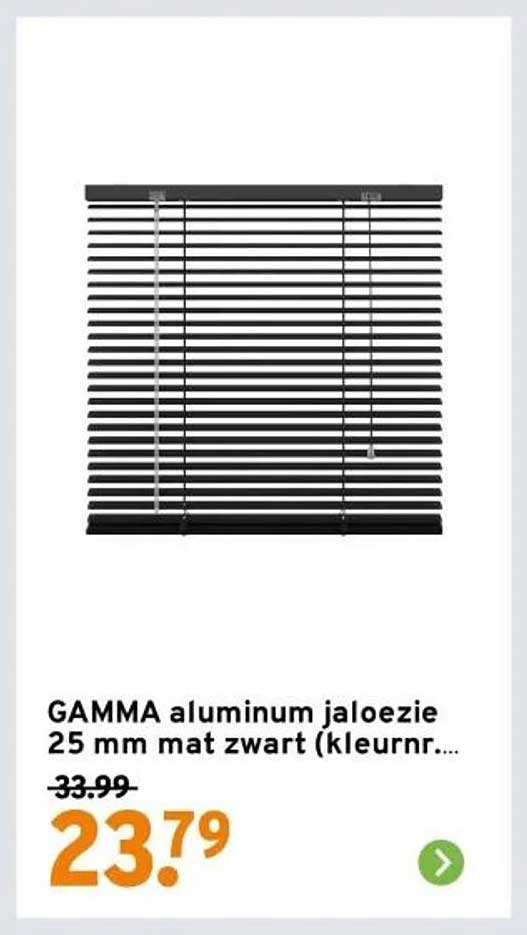 GAMMA aluminum jaloezie 25 mm mat zwart