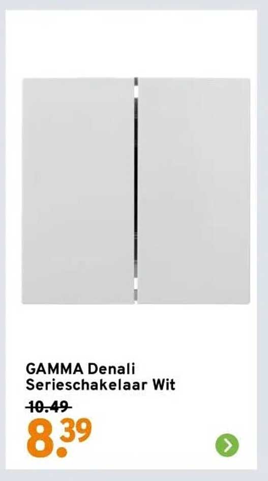 GAMMA Denali Serieschakelaar Wit