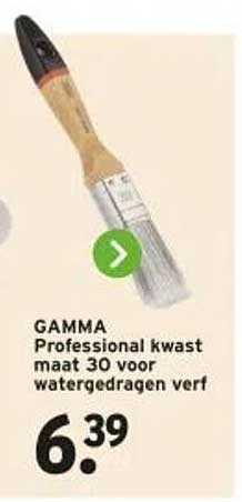 GAMMA Professional kwast maat 30 voor watergedragen verf
