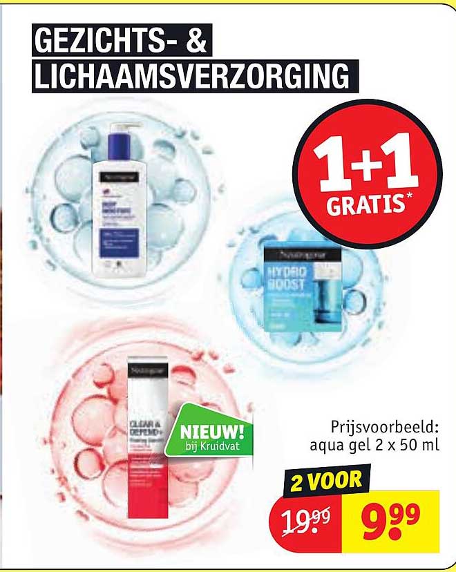 Gezichts- & Lichaamsverzorging 1+1 Gratis