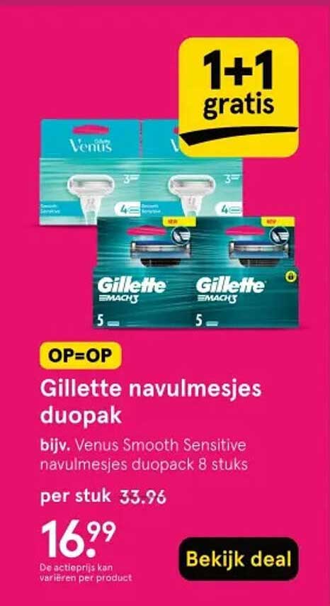Gillette navulmesjes duopak
