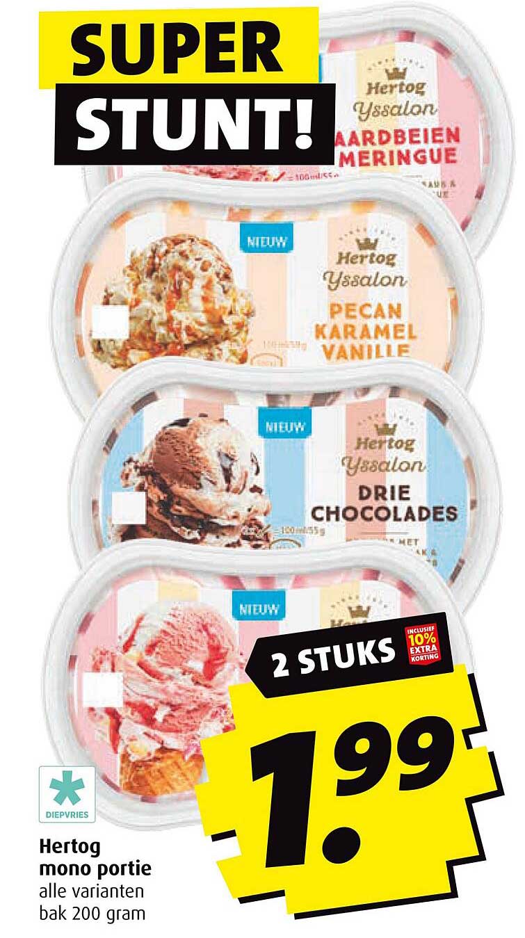 Hertog mono portie alle varianten bak 200 gram