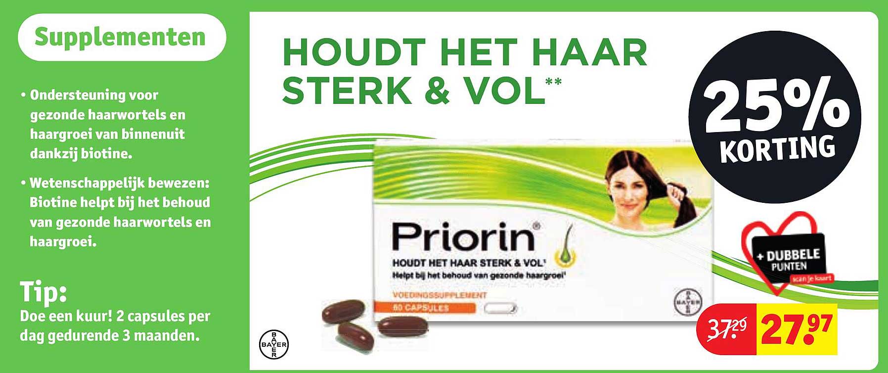HOUDT HET HAAR STERK & VOL**