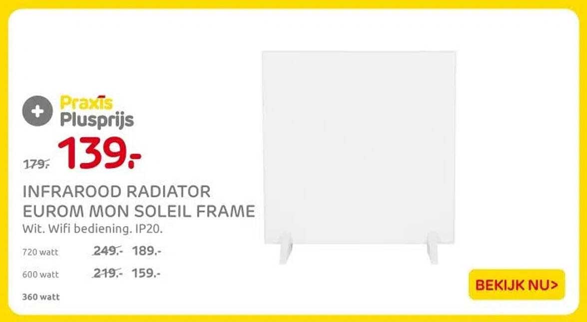 INFRAROOD RADIATOR EUROM MON SOLEIL FRAME