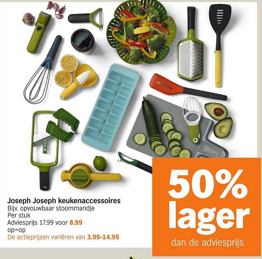 Joseph Joseph keukenaccessoires Bijv. opvouwbaar stoommandje
