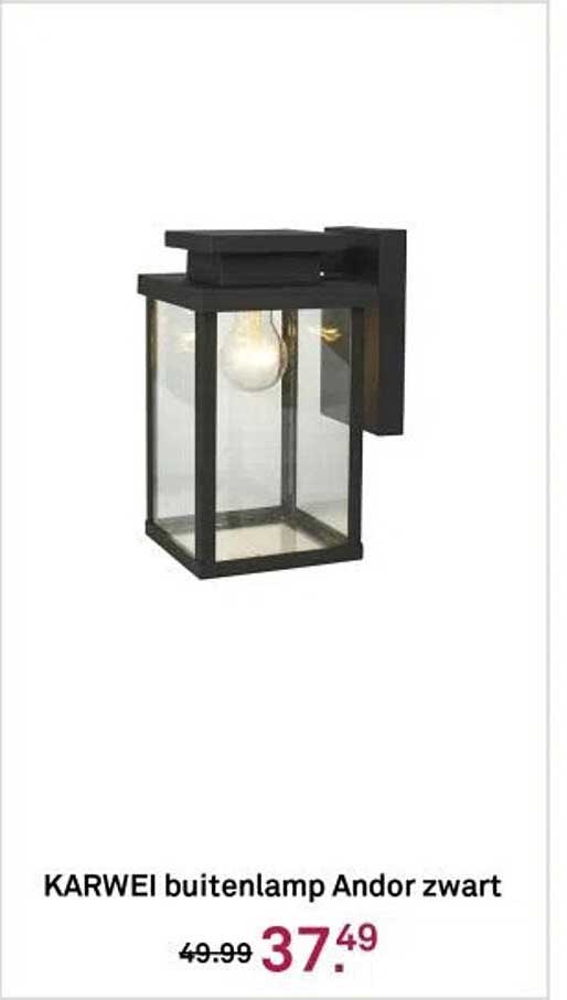 KARWEI buitenlamp Andor zwart