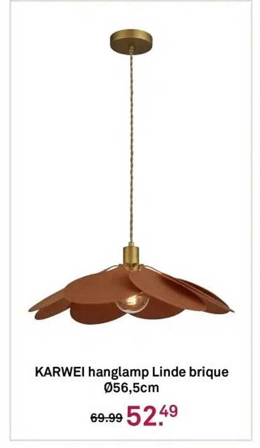 KARWEI hanglamp Linde brique Ø56,5cm