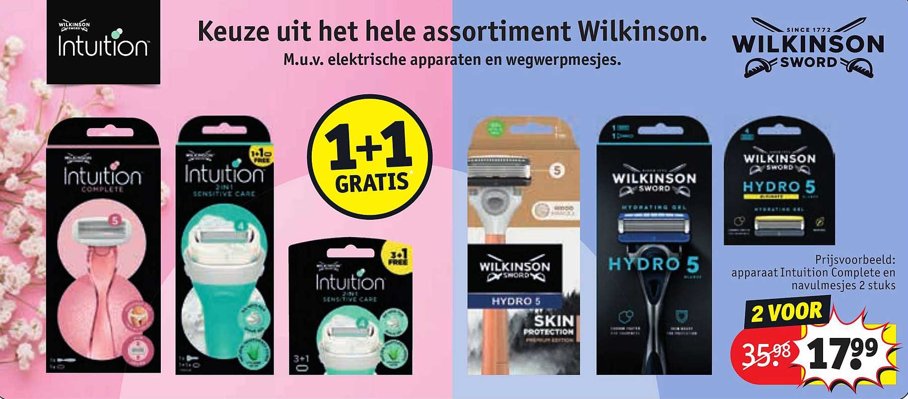 Keuze uit het hele assortiment Wilkinson.