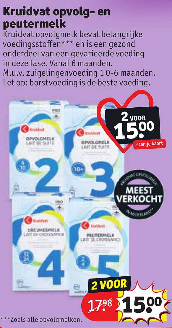Kruidvat opstart- en peutermelk
