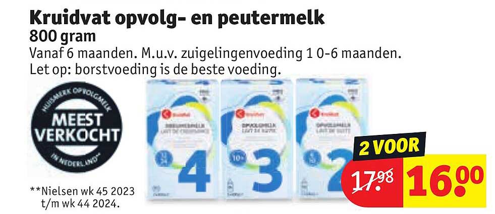 Kruidvat opvolg- en peutermelk 800 gram