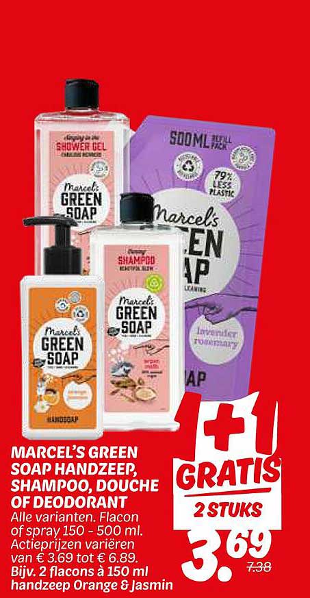MARCEL’S GREEN SOAP HANDZEEP, SHAMPOO, DOUCHE OF DEODORANT