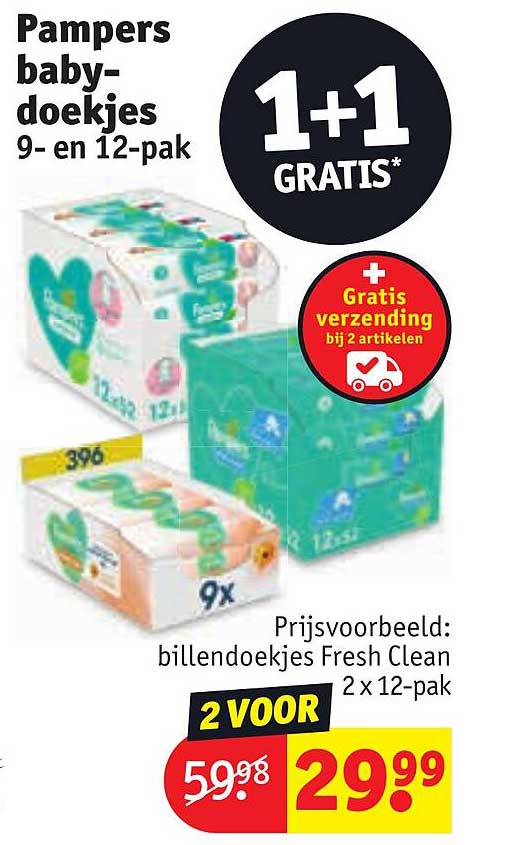 Pampers babydoekjes 9- en 12-pak