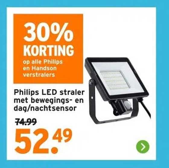 Philips LED straler met bewegings- en dag/nachtsensor