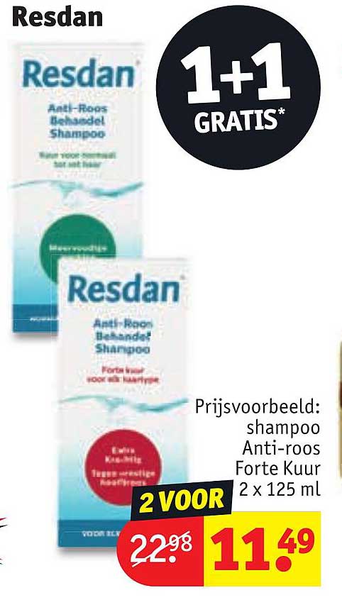 Resdan Anti-Roos Behandeld Shampoo 2 x 125 ml