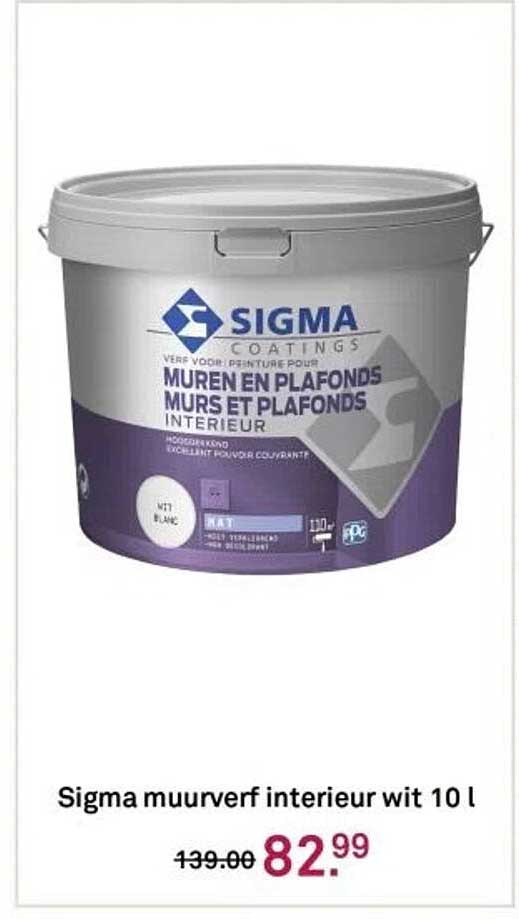 Sigma muurverf interieur wit 10 l