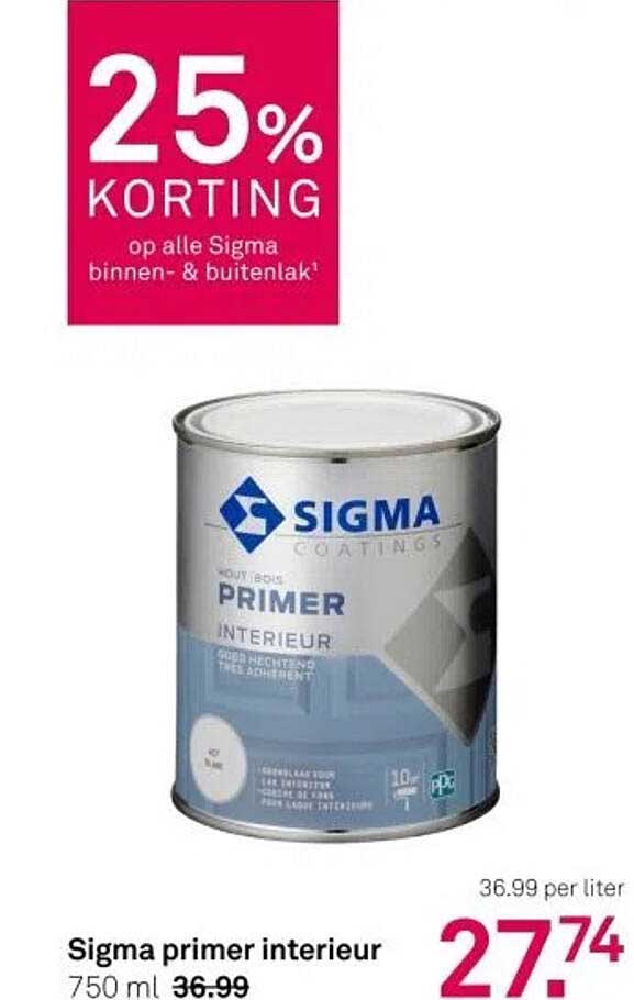 Sigma primer interieur 750 ml