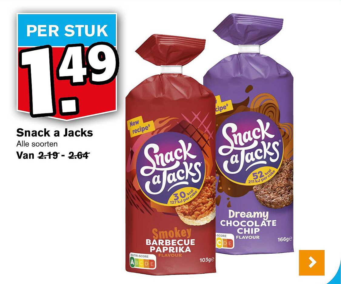 Snack A Jacks Alle Soorten aanbieding bij Hoogvliet