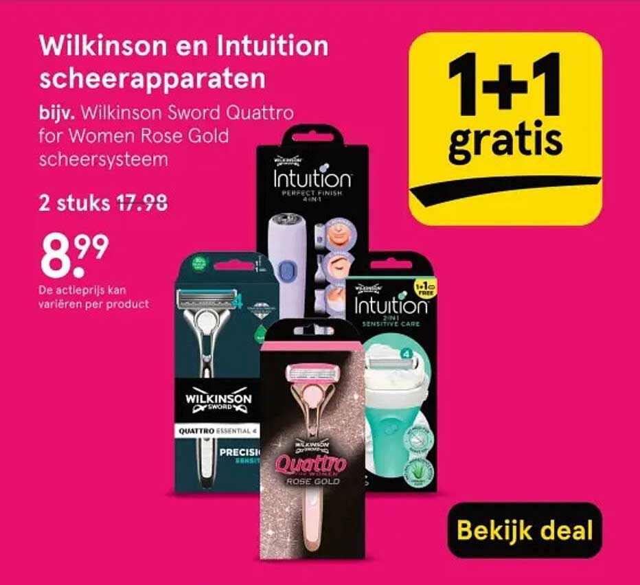 Wilkinson en Intuition scheerapparaten