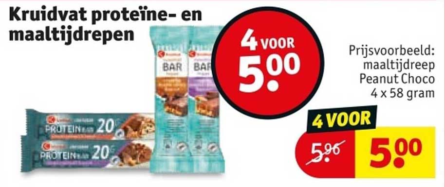 Kruidvat proteïne- en maaltijdrepen