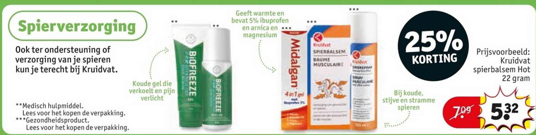 Kruidvat spierbalsem Hot 22 gram