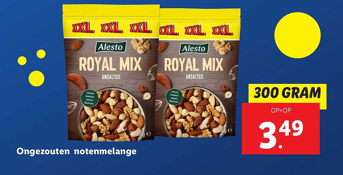 Alesto Royal Mix Ongezoet Notenmengeling 300 Gram