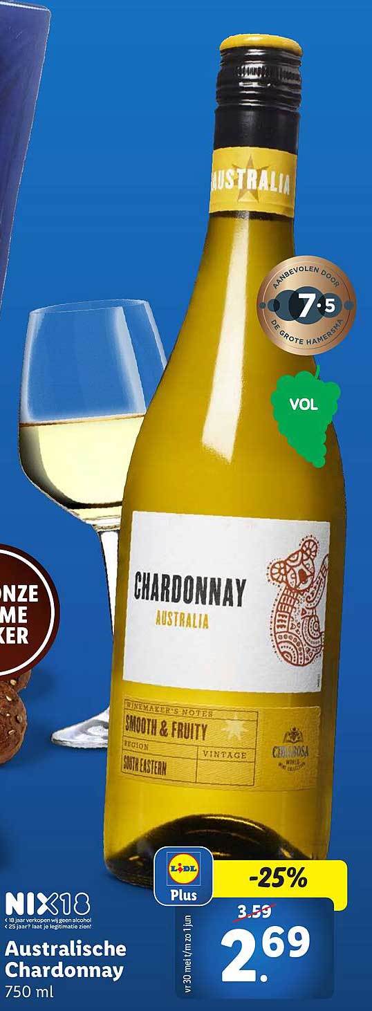 Australische Chardonnay 750 ml
