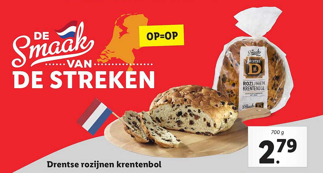 Drentse rozijnen krentenbol
