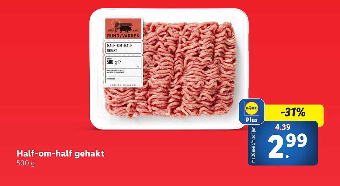 Half-om-half gehakt