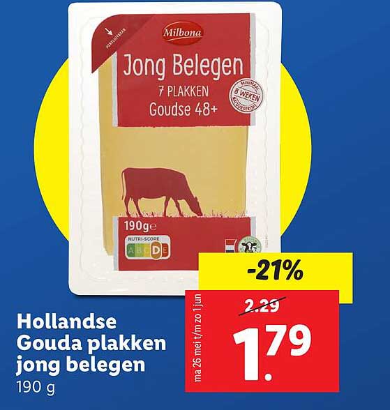 Hollandse Gouda plakken jong belegen