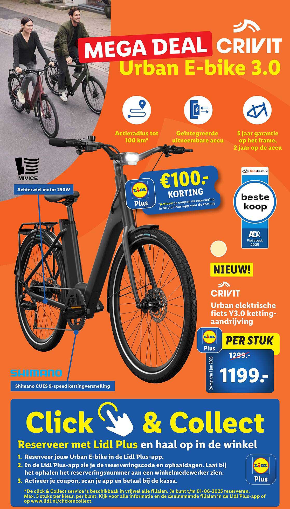 MEGA DEAL Crivit Urban E-bike 3.0