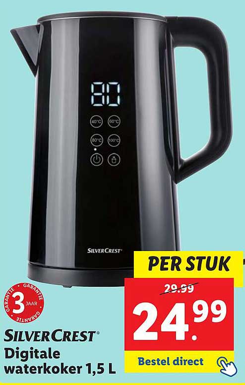 SilverCrest Digitale waterkoker 1,5 L