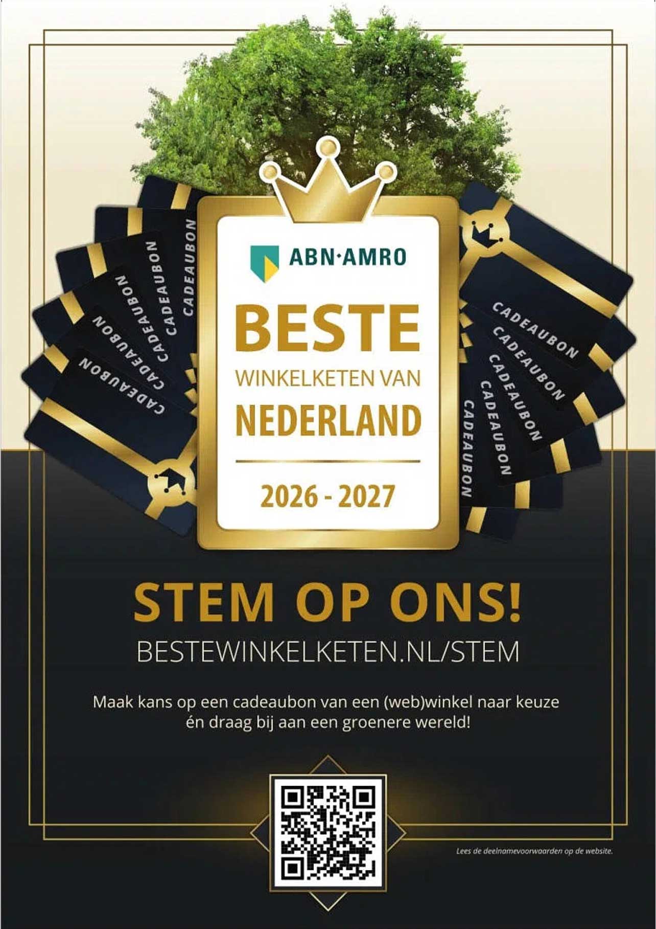ABN AMRO Beste Winkelketen van Nederland 2026 - 2027 STEM OP ONS!
