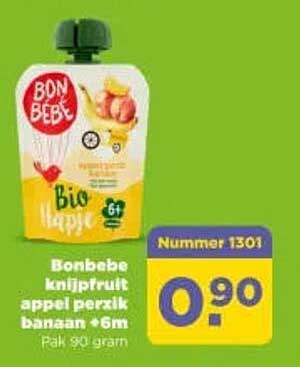 Bonbebe knijfruif appel perzik banaan +6m