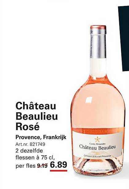 Château Beaulieu Rosé Provence, Frankrijk