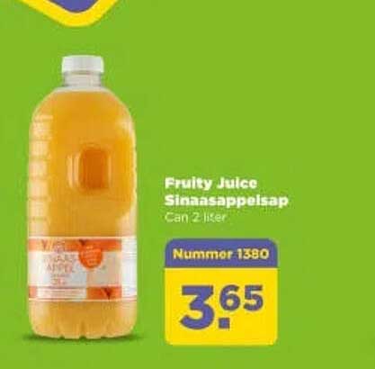 Fruity Juice Sinaasappelsap Can 2 liter Nummer 1380