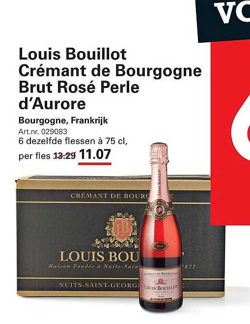 Louis Bouillot Crémant de Bourgogne Brut Rosé Perle d’Aurore