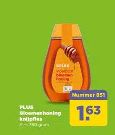 PLUS Bloemenhoning knijpfles fles 350 gram