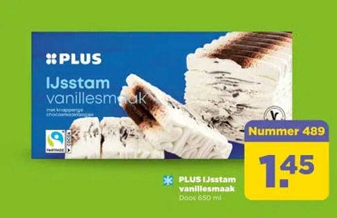 PLUS IJsstaam vanillesmaak