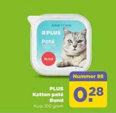 PLUS Katten paté Rund