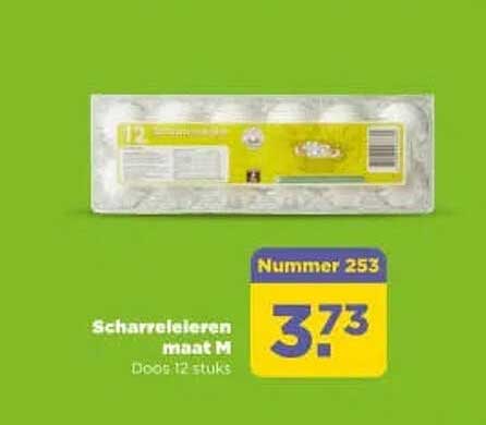 Scharrel eieren maat M Doos 12 stuks Nummer 253