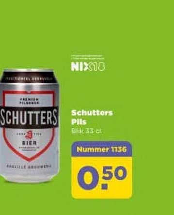 Schutters Pils blik 33 cl Nummer 1136