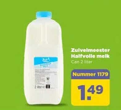 Zuivelmeester Halfvolle melk Can 2 liter Nummer 1179