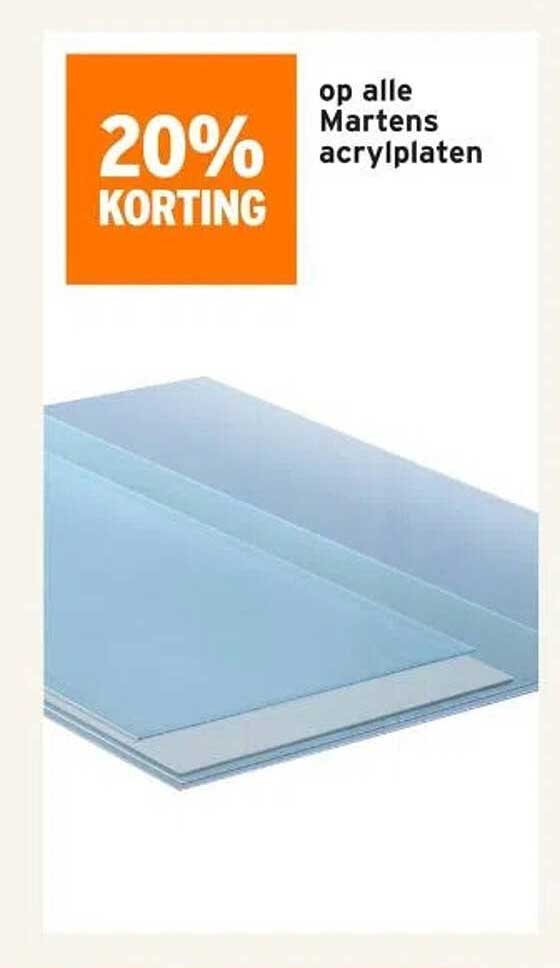 20% KORTING op alle Martens acrylplaten