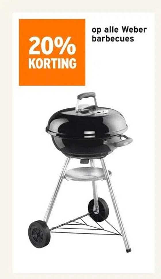 20% KORTING op alle Weber barbecues