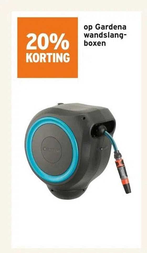 20% korting op Gardena wandslang-boxen