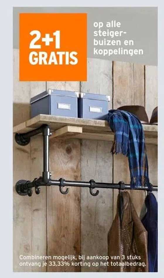 2+1 GRATIS op alle steigerbuizen en koppelingen
