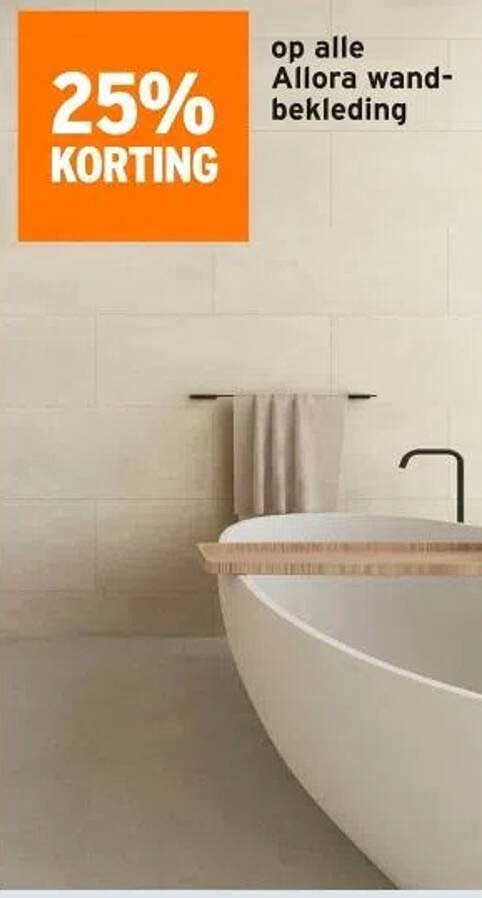 25% KORTING op alle Allora wand-bekleding