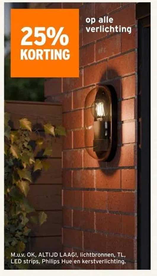 25% KORTING op alle verlichting