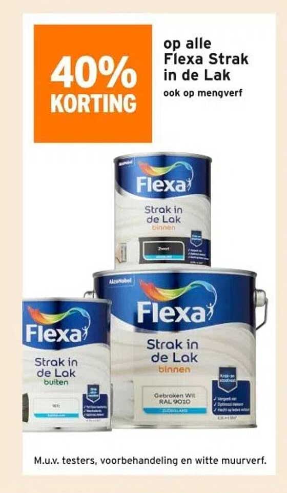 40% KORTING op alle Flexa Strak in de Lak